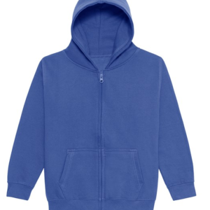 Childrens Zipped Hood Royal Blue Age 9/11
