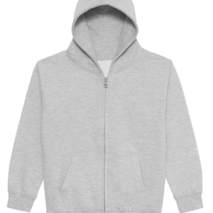 Childrens Zipped Hood Heather Grey Age 12/13
