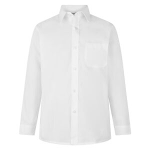 Boys Long Sleeve Shirts White Twin Pack