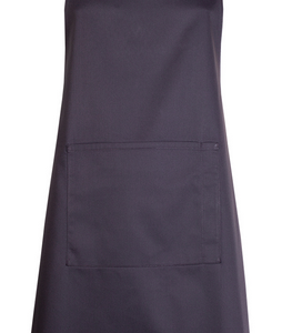 Bib Apron With Pocket Black
