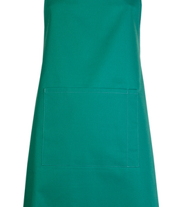 Bib Apron With Pocket Bottle Green