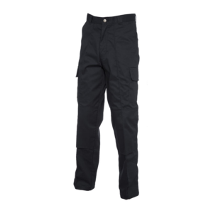 Cargo Trousers With Knee Pad Pockets Black