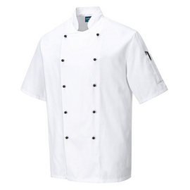 Chefs Kent Jacket Short Sleeve White