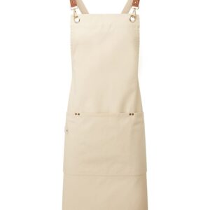 Clip N Clasp Cross Back Bib Apron Natural
